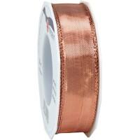 PRAESENT Geschenkband 1422520-344 Rosegold 25 mm x 20 m 3 Stück