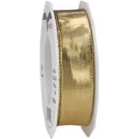 PRAESENT Geschenkband 1422520-734 Hellgold 25 mm x 20 m 3 Stück