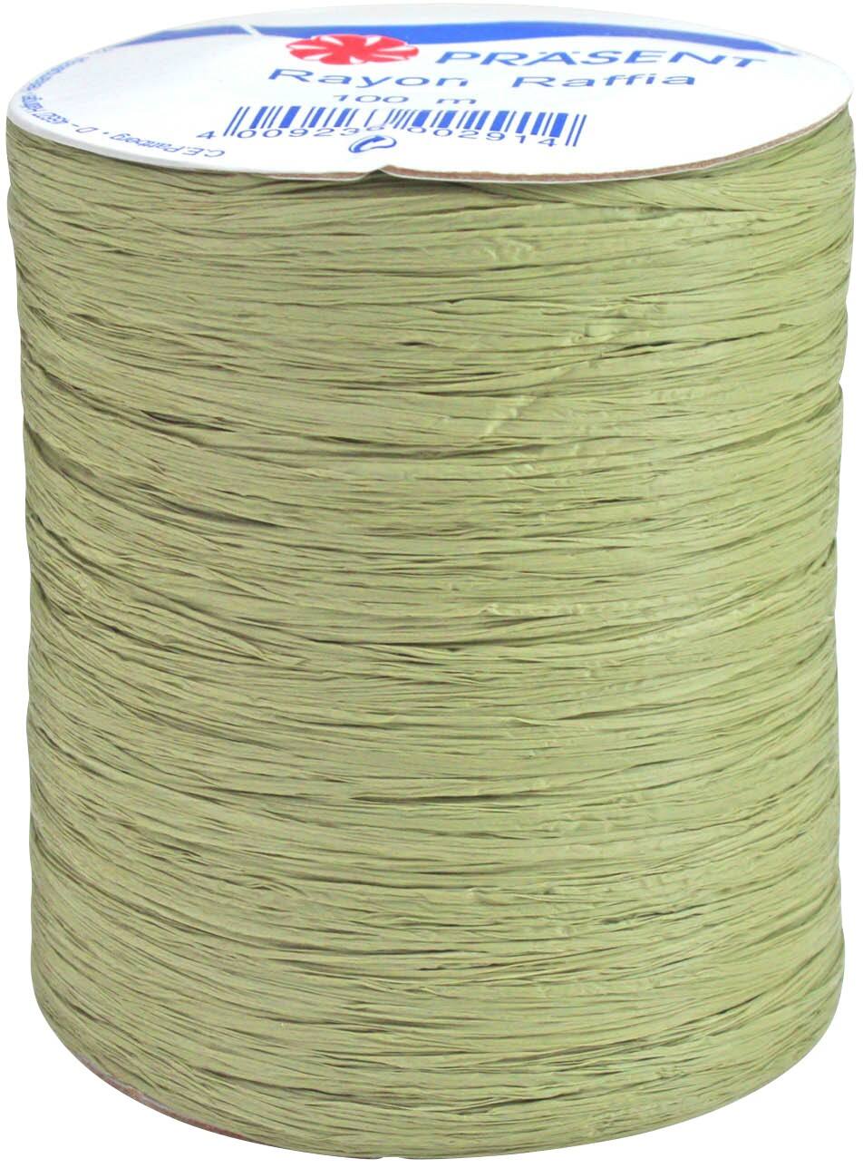PRAESENT Bastband 133-621 Olive 5 mm x 100 m 3 Stück