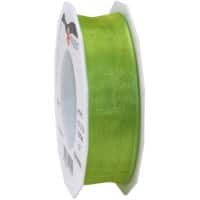 PRAESENT Organza 6072525-127 Grasgrün  25 mm x 25 m 2 Stück