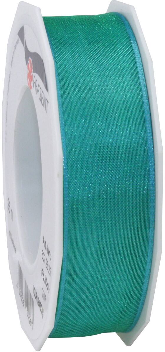 PRAESENT Organza 6072525-707 Meergrün  25 mm x 25 m 2 Stück