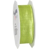 PRAESENT Organza 6012525-027 Limette 25 mm x 25 m 3 Stück