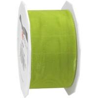 PRAESENT Organza 6014025-027 Limette 40 mm x 25 m 3 Stück