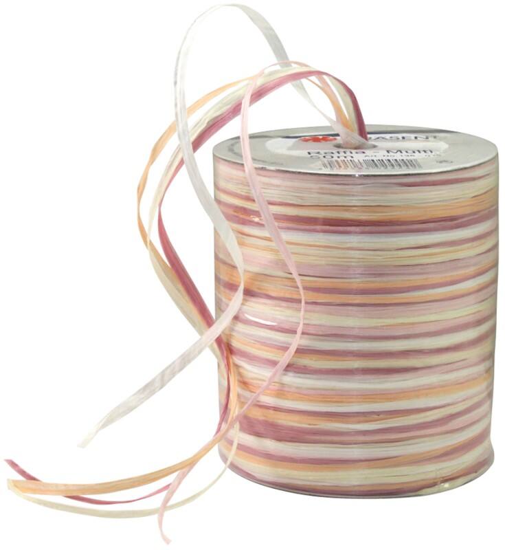 PRAESENT Bastband 136-098 Mehrfarbig 5 mm x 50 m 3 Stück