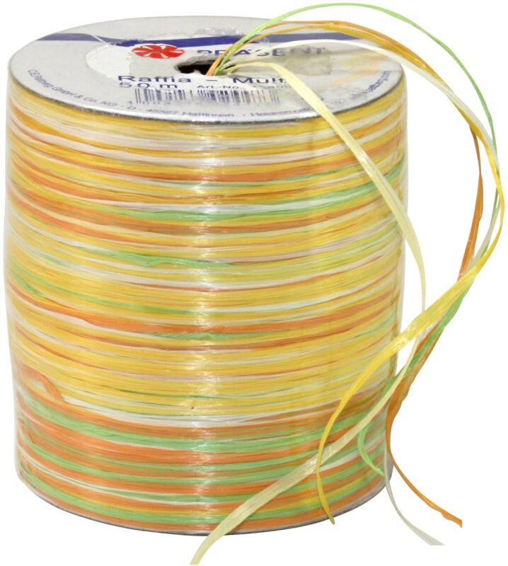 PRAESENT Bastband 136-605 Mehrfarbig 5 mm x 50 m 3 Stück