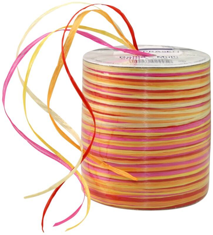 PRAESENT Bastband 136-606 Mehrfarbig 5 mm x 50 m 3 Stück
