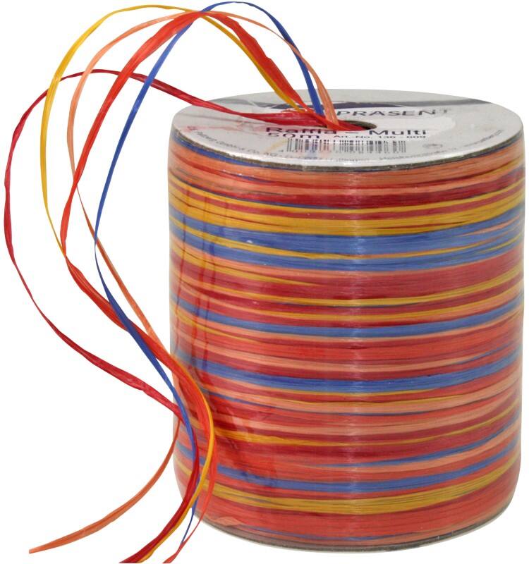 PRAESENT Bastband 136-609 Mehrfarbig 5 mm x 50 m 3 Stück
