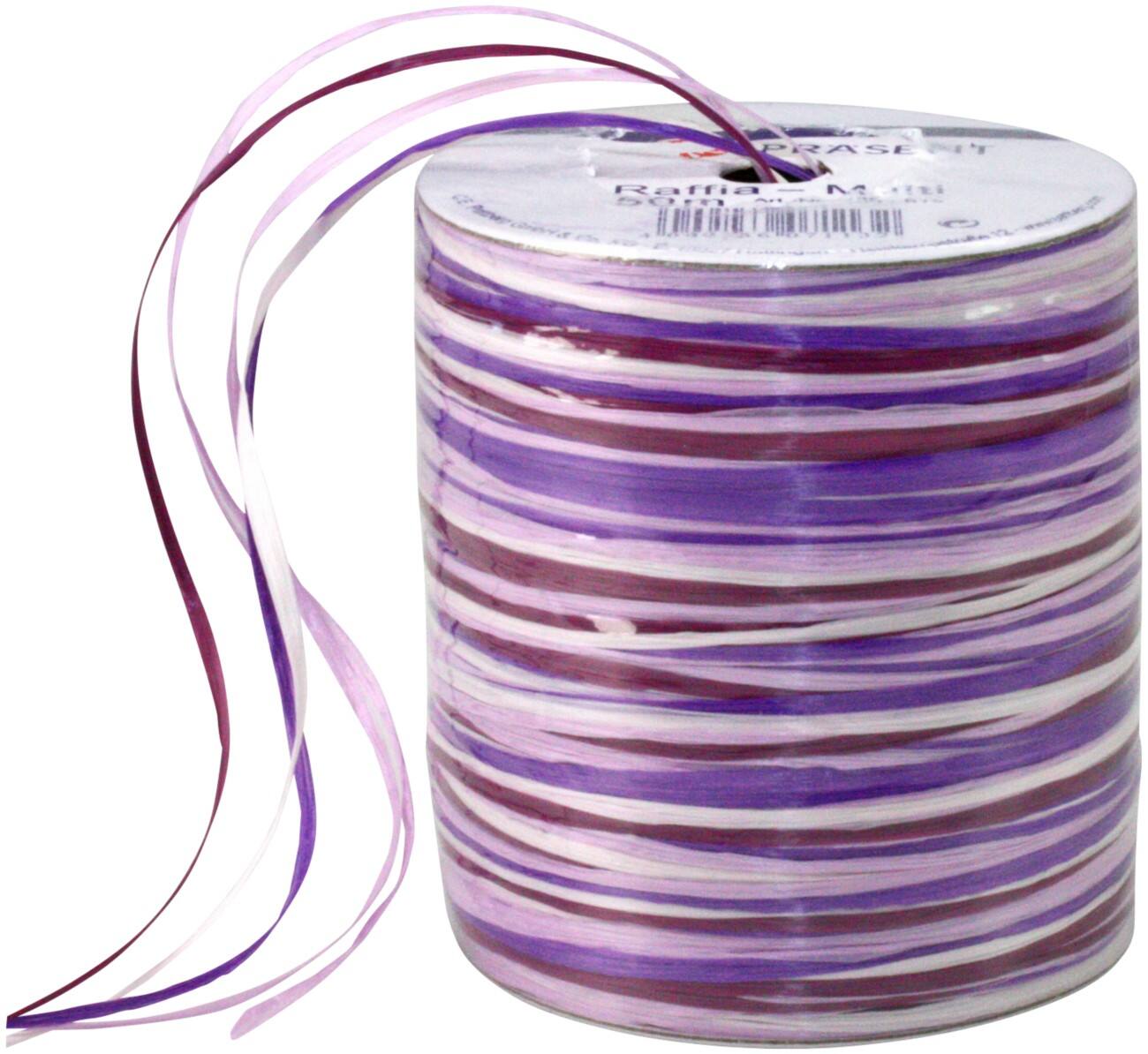 PRAESENT Bastband 136-610 Mehrfarbig 5 mm x 50 m 3 Stück