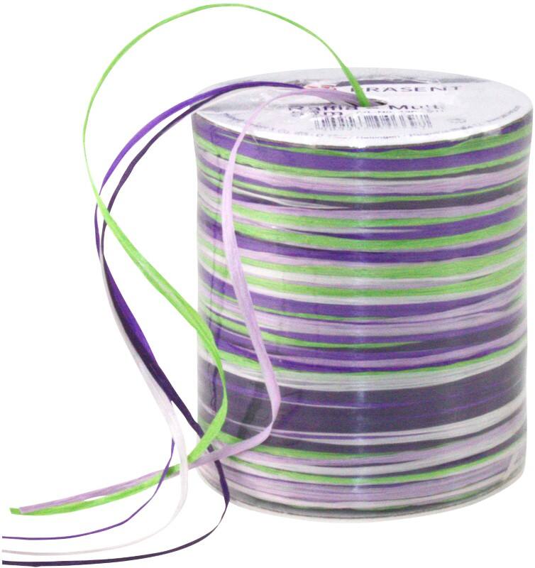PRAESENT Bastband 136-611 Mehrfarbig 5 mm x 50 m 3 Stück