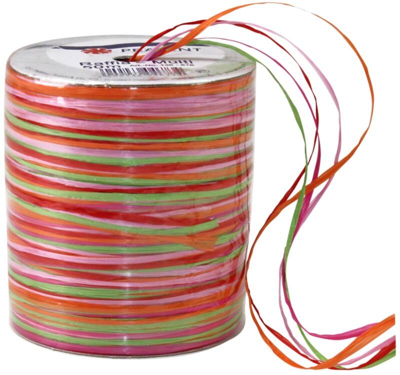 PRAESENT Bastband 136-616 Mehrfarbig 5 mm x 50 m 3 Stück