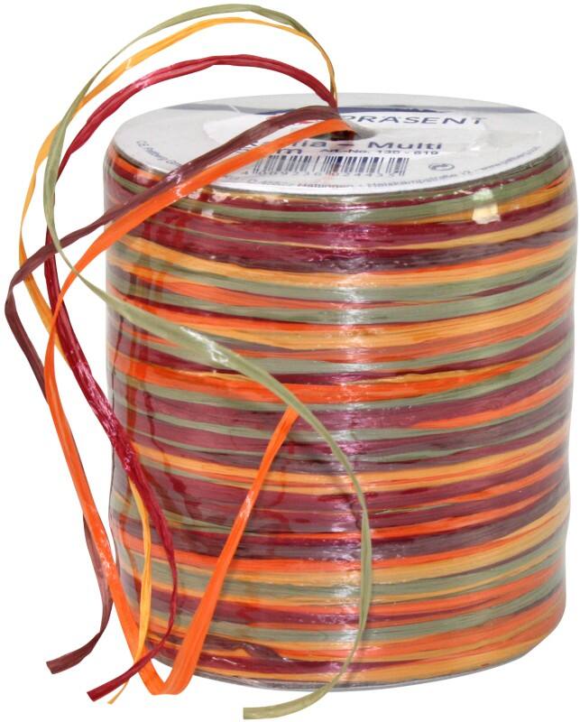 PRAESENT Bastband 136-619 Mehrfarbig 5 mm x 50 m 3 Stück