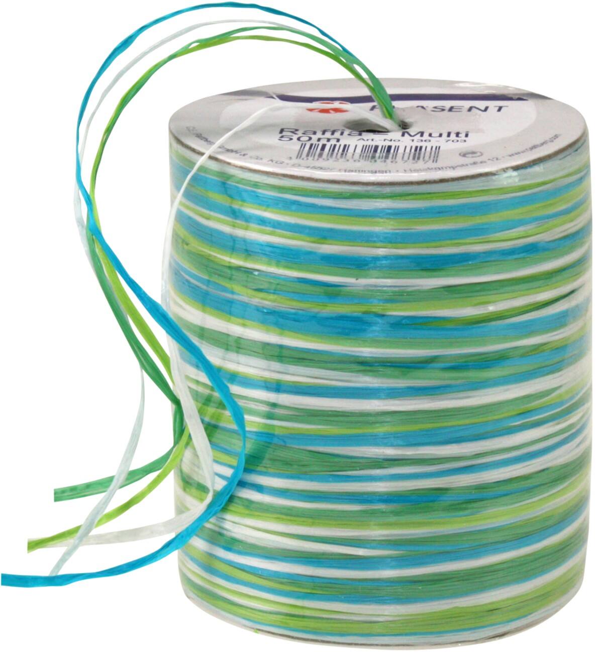 PRAESENT Bastband 136-703 Mehrfarbig 5 mm x 50 m 3 Stück