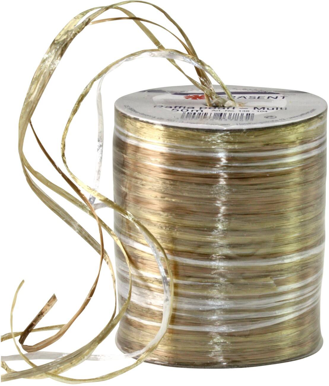 PRAESENT Bastband 138-104 Mehrfarbig 5 mm x 50 m 3 Stück