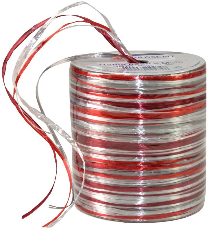 PRAESENT Bastband 138-609 Mehrfarbig 5 mm x 50 m 3 Stück