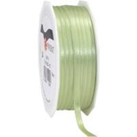 PRAESENT Doppelsatin 7180650-136 Pastellgrün 6 mm x 50 m 2 Stück