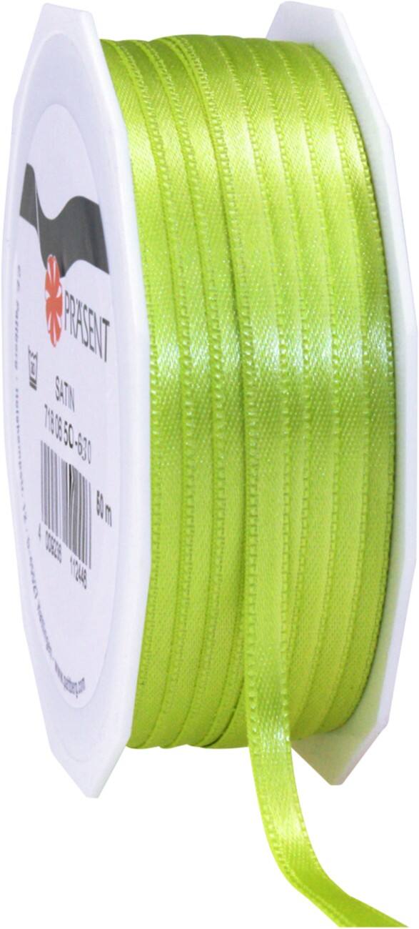 PRAESENT Doppelsatin 7180650-630 Hellgrün 6 mm x 50 m 2 Stück