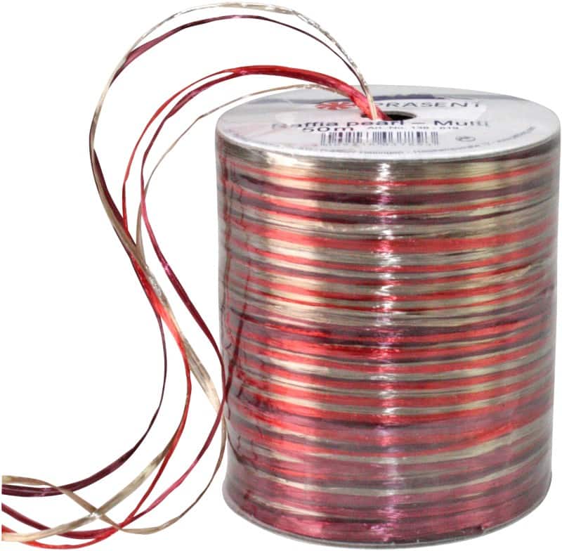 PRAESENT Bastband 138-619 Mehrfarbig 5 mm x 50 m 3 Stück