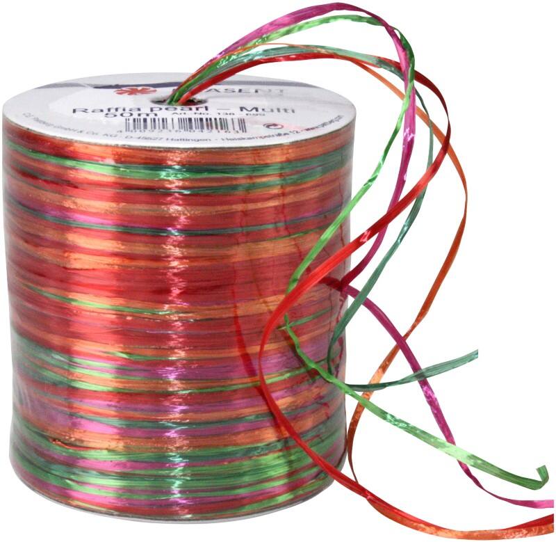 PRAESENT Bastband 138-699 Mehrfarbig 5 mm x 50 m 3 Stück