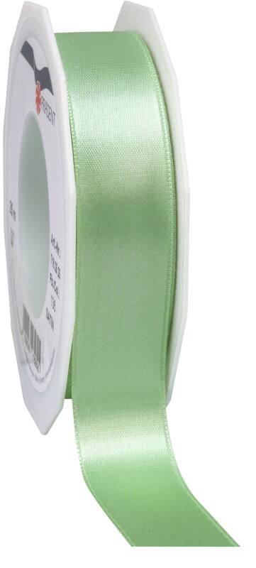 PRAESENT Doppelsatin 7182525-136 Pastellgrün 25 mm x 25 m 2 Stück