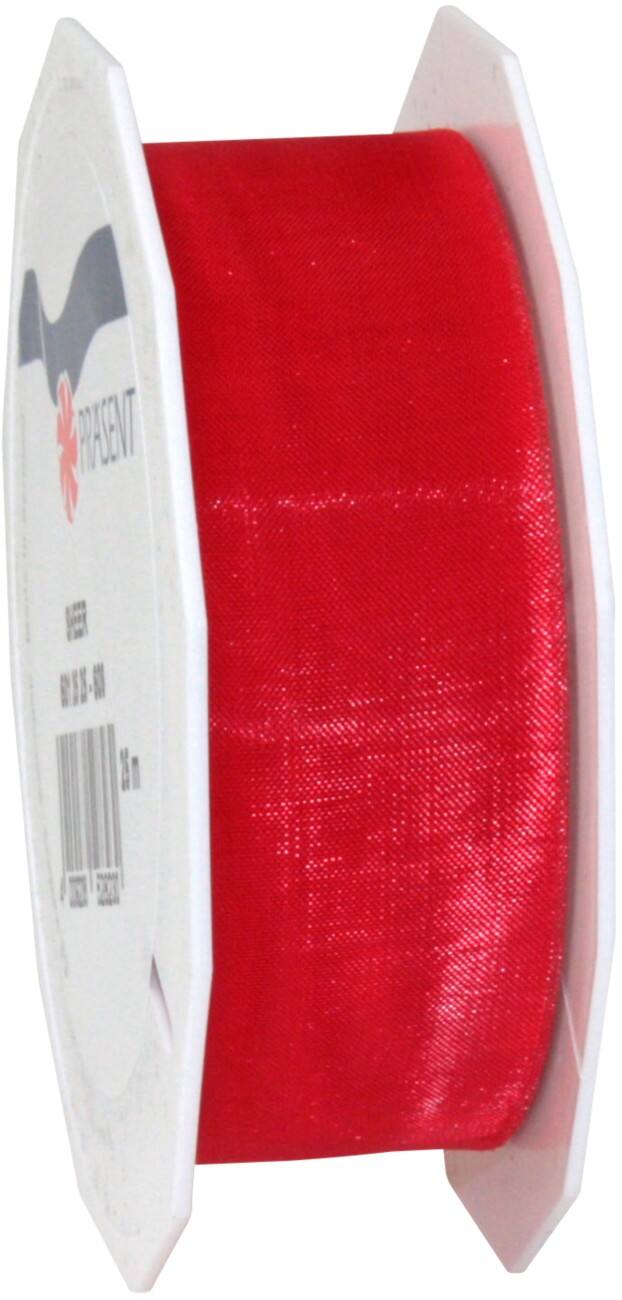 PRAESENT Organza 6012525-609 Rot 25 mm x 25 m 3 Stück