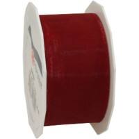 PRAESENT Organza 6014025-018 Rubinrot 40 mm x 25 m 3 Stück