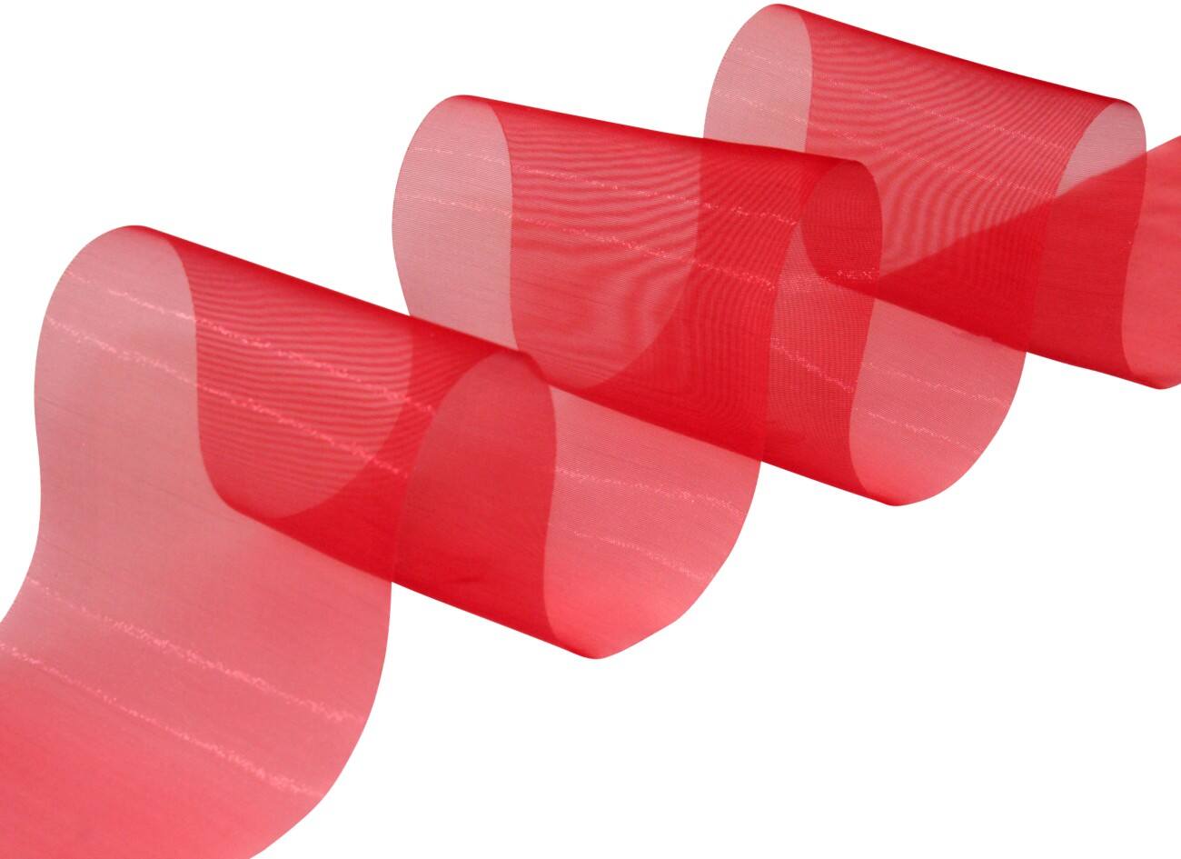 PRAESENT Organza 6017525-609  Rot 72 mm x 25 m 3 Stück