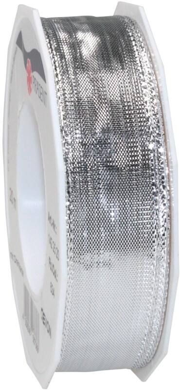 PRAESENT Geschenkband 1422520-631 Silber 25 mm x 20 m 3 Stück