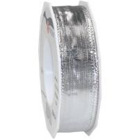 PRAESENT Geschenkband 1422520-631 Silber 25 mm x 20 m 3 Stück