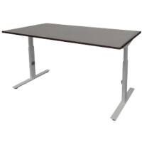 Schaffenburg Höhenverstellbar Sitz-Stehschreibtisch Rechteckig Eiche Holz Aluminium T-Fuß 1.200 x 800 x 855 mm