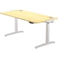 Fellowes Sitz-Stehschreibtisch 9787101 Silber, Ahorn 1.260 mm x 640 - 1260 mm