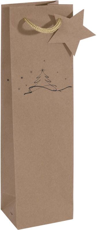 Sigel Geschenktüte Weihnachten Kraftpapier Braun 10 x 8 x 35 cm 5 Stück