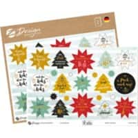 AVERY Zweckform Papier Weihnachtssticker 18,5 cm 46 Stück