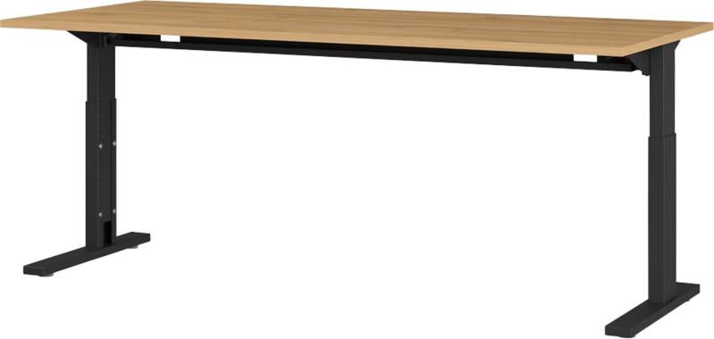 GERMANIA GW-Profi 2.0 Höhenverstellbar Schreibtisch Rechteckig Eiche 1.800 (B) x 800 (T) x 750 (H) mm Melamin