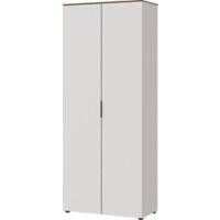 GERMANIA Melaminharzbeschichtete Spanplatte Aktenschrank Walnuss, Weiß 810 x 400 x 1.970 mm
