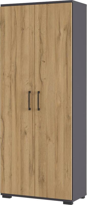 GERMANIA GW-Profi 2.0 ABS (Acrylnitril-Butadien-Styrol), Melamin, Spanplatte Aktenschrank Nein 800 x 400 x 2.000 mm Braun, Dunkelgrau