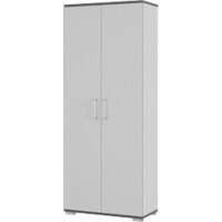 GERMANIA Melaminharzbeschichtete Spanplatte Aktenschrank Hellbraun, Dunkelgrau 800 x 400 x 2.000 mm