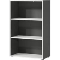 GERMANIA Aktenregal 4258-569 GW-Pasadena Dunkelgrau, Weiß Melamin 75 x 40 x 196 cm