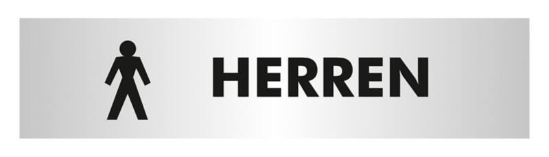 Seco Schild Herrentoilette Zum Ankleben Aluminium 4,5 x 19 cm GOF112