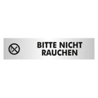 Seco Schild Bitte nicht rauchen Zum Ankleben Aluminium 4,5 x 19 cm GOF114