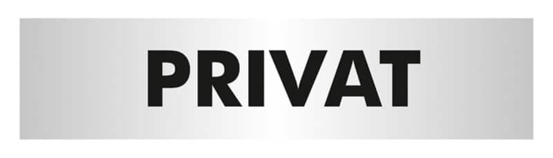 Seco Schild Privat Zum Ankleben Aluminium 4,5 x 19 cm GOF116