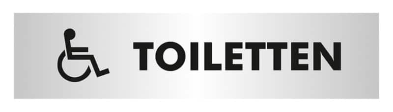 Seco Schild Barrierefreie Toilette Zum Ankleben Aluminium 4,5 x 19 cm GOF117