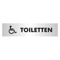 Seco Schild Barrierefreie Toilette Zum Ankleben Aluminium 4,5 x 19 cm GOF117