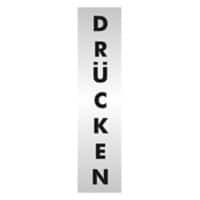 Seco Schild Drücken Zum Ankleben Aluminium 4,5 x 19 cm