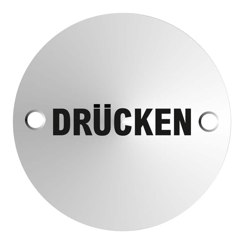 Seco Schild Drücken Zum Ankleben Aluminium  GSAA006