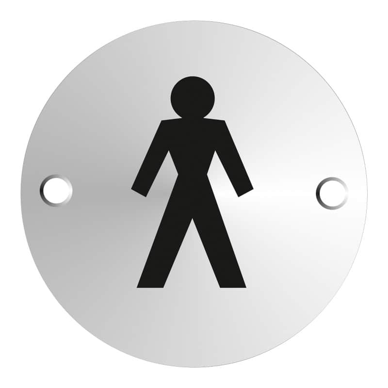 Seco Schild Herrentoilette Zum Ankleben, Schrauben Aluminium  SAA001
