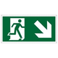 Seco Schild Ausgang unten rechts Zum Ankleben Kunststoff 20 x 60 cm SP061SRP-600X200