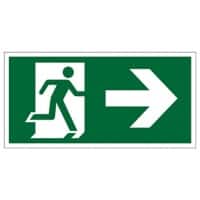 Seco Schild Ausgang rechts Zum Ankleben Kunststoff 20 x 60 cm SP065SRP-600X200