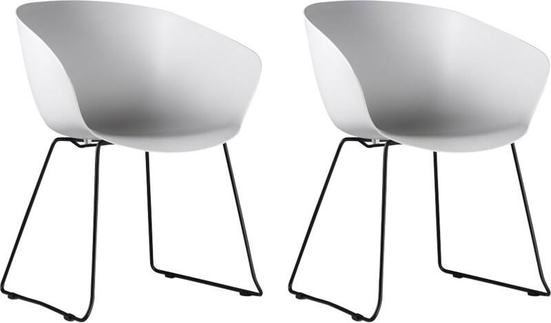 Bisley Stay Besucherstuhl Kunststoff Feste Armlehne Weiß STAY4P2PXS001 580 x 450 x 590 mm 2 Stück