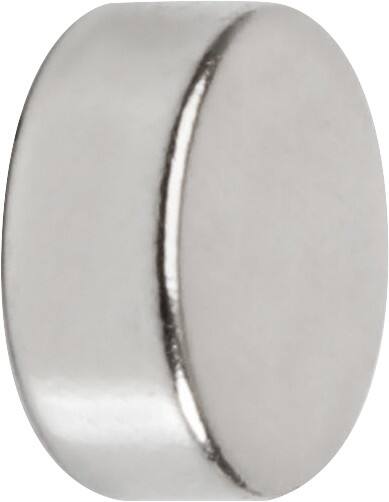 Maul Neodymium Rund Magnete Silber 1.5 kg Tragfähigkeit 8 mm 10 Stück