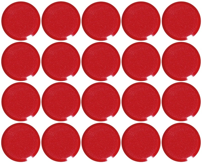 Maul MAULpro Rund Whiteboard-Magnete Rot 0.3 kg Tragfähigkeit 20 mm 20 Stück